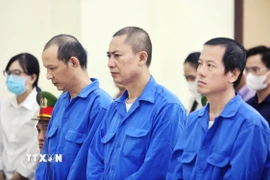Các bị cáo nghe tuyên án. (Ảnh: TTXVN phát)