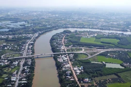 Cầu Thủ Biên nối Đồng Nai với Thành phố Hồ Chí Minh đã được xây dựng, tới đây cầu này sẽ thuộc dự án đường Vành đai 4 - Thành phố Hồ Chí Minh. (Ảnh: Công Phong/TTXVN)