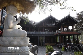 Chùa Sắc tứ Khải Đoan là ngôi chùa cuối cùng tại Việt Nam được phong Sắc tứ bởi triều đại Nhà Nguyễn vào năm 1953. (Ảnh: Tuấn Anh/TTXVN)