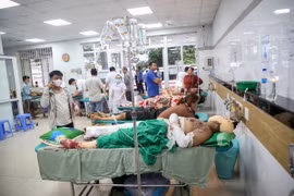 Chiều 23/12/2024, Khoa Cấp cứu Bệnh viện đa khoa tỉnh Tây Ninh tiếp nhận 5 ca bị thương liên quan đến vụ việc. (Ảnh: Giang Phương/TTXVN)
