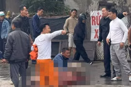 Hiện trường vụ nổ khí nén tại xã Tiền Hải, tỉnh Hưng Yên. (Nguồn: VOV)