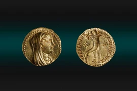 Israel phát hiện đồng tiền vàng 2.200 năm tuổi khắc hình Nữ hoàng Hy Lạp Berenice. (Ảnh: The Times of Israel)