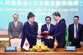 TP. Hồ Chí Minh và JETRO sẽ tăng cường hợp tác trong kết nối chuỗi cung ứng, liên kết doanh nghiệp hai nước. (Ảnh: Trung Tuyến/TTXVN)