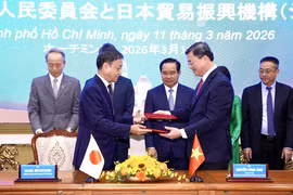 TP. Hồ Chí Minh và JETRO sẽ tăng cường hợp tác trong kết nối chuỗi cung ứng, liên kết doanh nghiệp hai nước. (Ảnh: Trung Tuyến/TTXVN)