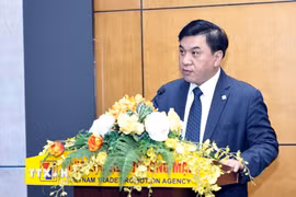 Phó Cục trưởng Cục Xúc tiến thương mại (Bộ Công Thương) phát biểu. (Ảnh: Trần Việt/TTXVN)