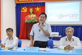 Ông Võ Thành giàu, Phó Giám đốc Sở Nông nghiệp và Môi trường TP. Hồ Chí Minh phát biểu tại hội nghị. (Ảnh: Hoàng Nhị/TTXVN)