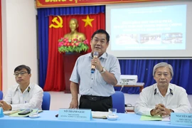 Ông Võ Thành giàu, Phó Giám đốc Sở Nông nghiệp và Môi trường TP. Hồ Chí Minh phát biểu tại hội nghị. (Ảnh: Hoàng Nhị/TTXVN)