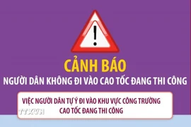 Cảnh báo người dân không đi vào cao tốc đang thi công 