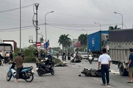 Hiện trường vụ tai nạn. (Ảnh: Vietnamnet)