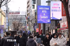 Một con phố ở trung tâm Seoul. (Ảnh: Khánh Vân/TTXVN)