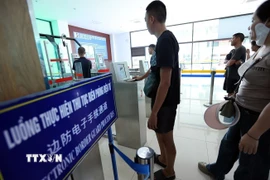 Cửa khẩu Quốc tế Lào Cai (tỉnh Lào Cai). (Ảnh: Vũ Sinh/TTXVN)