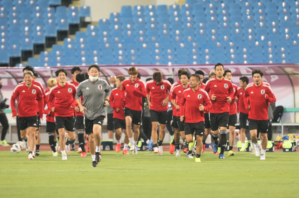 Tuy nhiên, nhờ lợi thế sân nhà và sự cổ vũ từ 12.000 khán giả, tuyển Việt Nam có thể gây bất ngờ cho Nhật Bản. (Ảnh: PV/Vietnam+) 