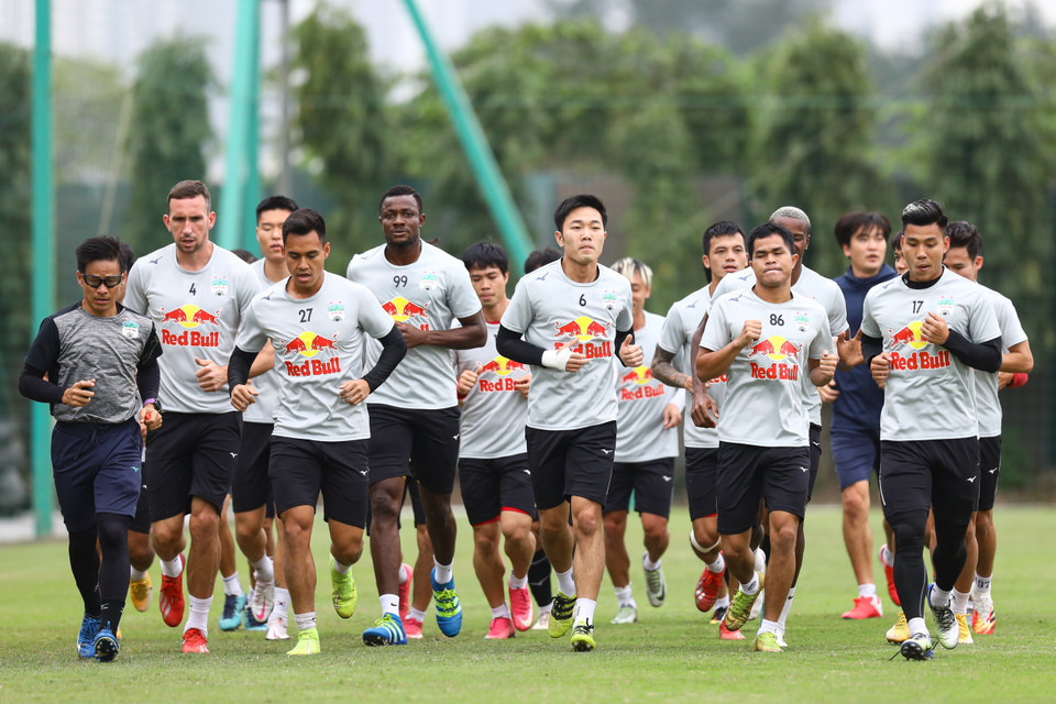 Hoàng Anh Gia Lai sau khi đá xong trận đấu với Hồng Lĩnh Hà Tĩnh cuối tuần qua trên sân khách thì đã di chuyển ra Hà Nội để tiếp tục chuẩn bị cho trận đấu với Viettel tại Hàng Đẫy vào ngày 24/3 tới. (Ảnh: PV/Vietnam+)