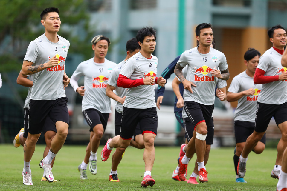 Chiều nay (22/3), đội bóng này tập luyện tại Trung tâm đào tạo bóng đá trẻ Việt Nam. (Ảnh: PV/Vietnam+)