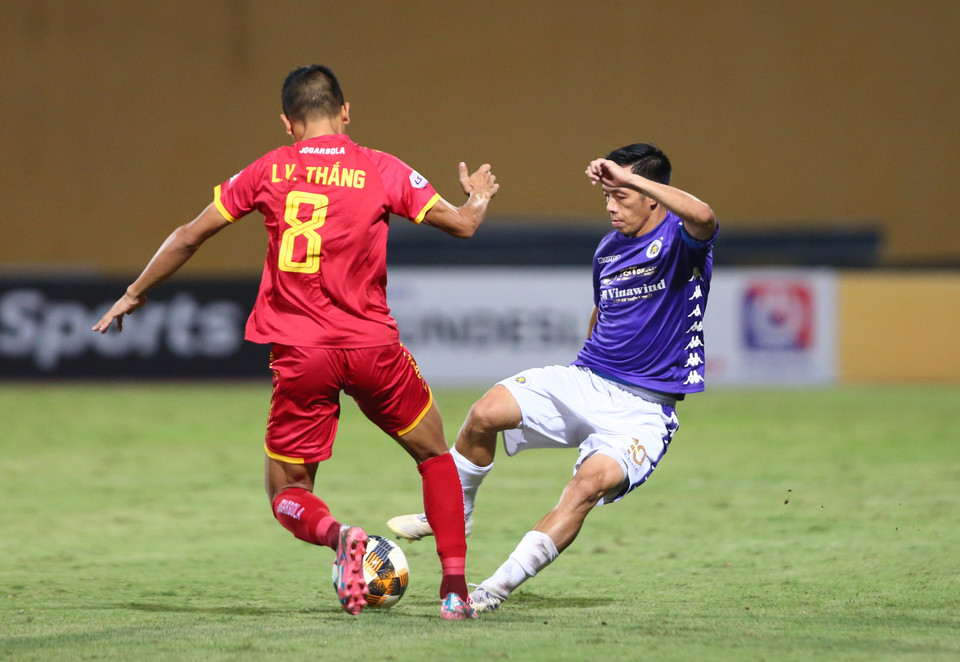 Trong khi đó, Thanh Hóa giành 1 điểm quý giá để nắm ưu thế trong cuộc đua trụ hạng trước khi bước vào giai đoạn hai V-League 2020 sắp tới. (Ảnh: Hiển Nguyễn/Vietnam+)