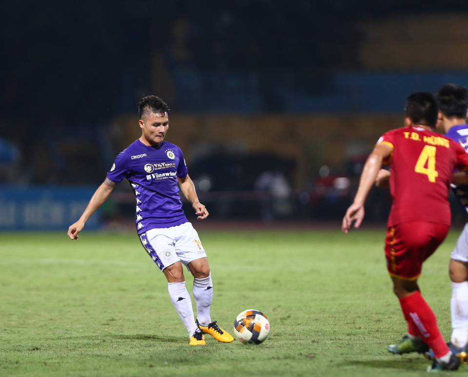 Tuy nhiên, chỉ mới trở lại sau chấn thương khiến Quang Hải chưa có 100% phong độ và chơi thăng hoa. (Ảnh: Hiển Nguyễn/Vietnam+)