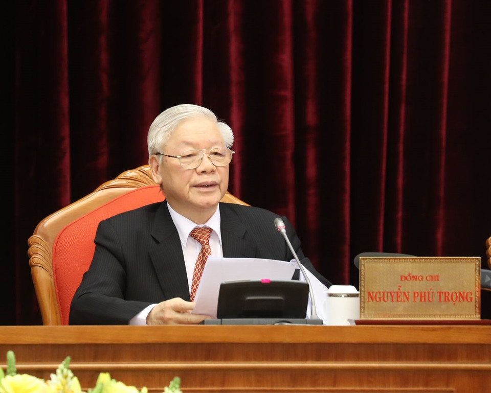 Tổng Bí thư, Chủ tịch nước Nguyễn Phú Trọng phát biểu. (Ảnh: Trí Dũng/TTXVN)