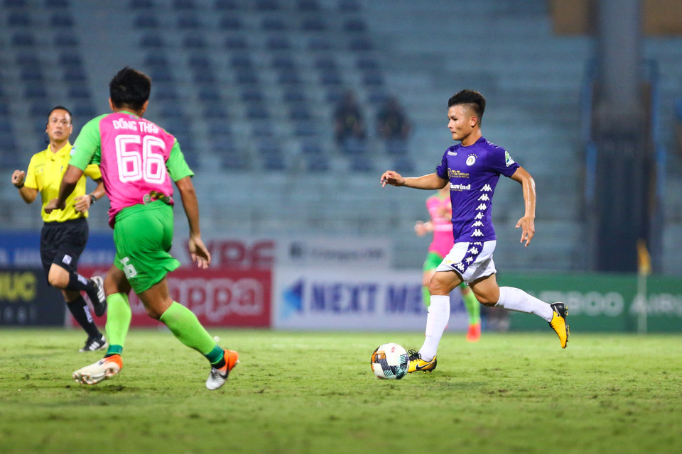 Vượt qua vòng 1/8 cúp Quốc gia 2020, Hà Nội FC sẽ có một tuần nghỉ ngơi trước khi trở lại V-League với đối thủ khó chịu Hoàng Anh Gia Lai trên sân nhà Hàng Đẫy. (Ảnh: Nguyên An/Vietnam+)