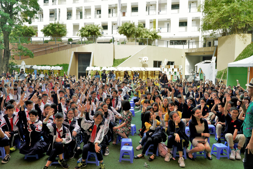 Dự án ‘Be Friend’ được triển khai từ tháng 2 tới tháng 12/2019, dành cho 10.000 học sinh tại 9 trường Trung học cơ sở tại Hà Nội với sự cho phép của Sở giáo dục và đào tạo Hà Nội. (Ảnh: Minh Hiếu/Vietnam+)