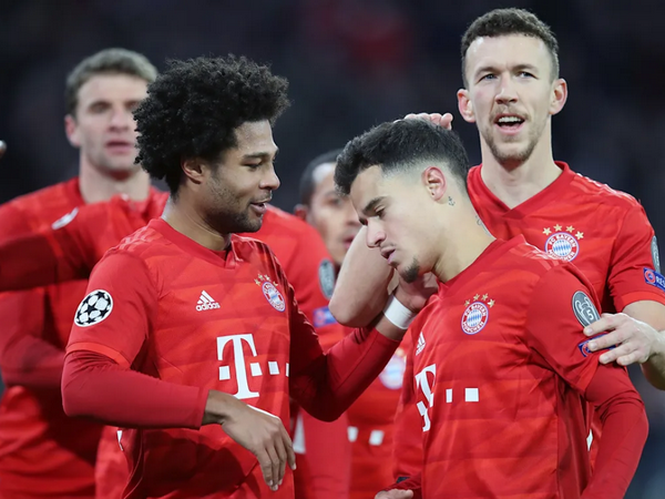 Coutinho cuối cùng cũng có bàn thắng đầu tiên cho Bayern ở Champions League sau nhiều cơ hội bị cản phá, với một cú sút tuyệt đẹp đưa bóng vào góc xa từ ngoài vòng cấm ở phút 64, ấn định tỷ số trận đấu 3-1. (Ảnh: Nguồn Fcb.de)