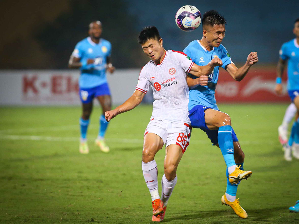 Viettel giành chiến thắng đậm 4-0 trước Nam Định trên sân nhà Hàng Đẫy vào tối nay (14/9) trong thuộc khuôn khổ vòng 16 V-League 2022. (Ảnh: PV/Vietnam+)