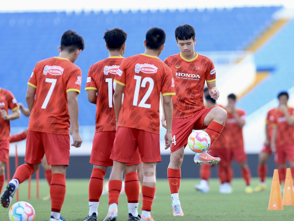 Ở trận gặp câu lạc bộ Borussia Dortmund, đội tuyển Việt Nam đặt mục tiêu đạt kết quả tốt và giữ sạch lưới. (Ảnh: PV/Vietnam+)