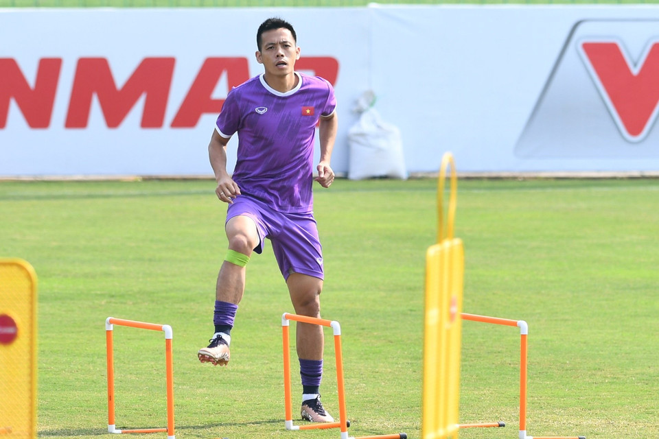 Đội tuyển Việt Nam tập trung chuẩn bị tối đa cho trận đấu tiếp theo với Malaysia vào ngày 27/12 trên sân nhà Mỹ Đình. (Ảnh: Hiển Nguyễn/Vietnam+)