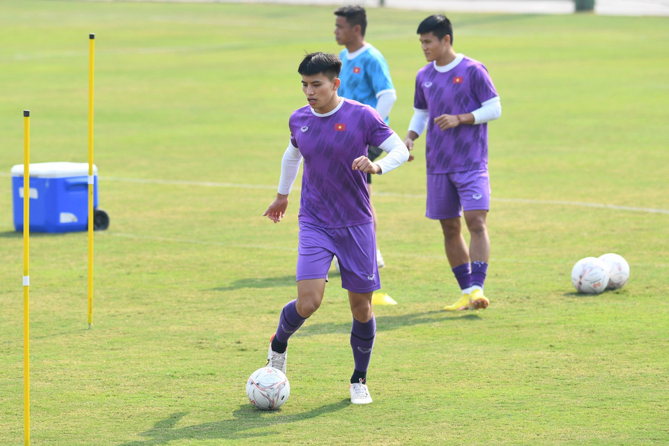 Đội tuyển Việt Nam đang đứng đầu bảng B, cùng có 3 điểm như Malaysia nhưng xếp trên nhờ hiệu số tốt hơn. (Ảnh: Hiển Nguyễn/Vietnam+)