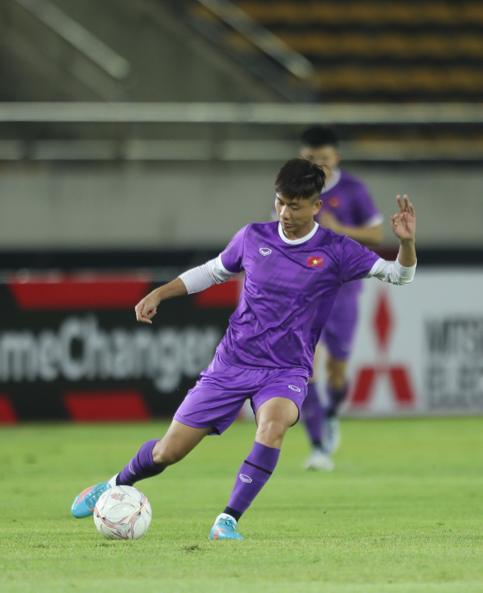 Đội tuyển Việt Nam đã có đầy đủ những nhân tố quan trọng nhất để hướng đến chiến thắng đầu tiên, qua đó hướng đến ngôi đầu bảng B và tiến vào bán kết AFF Cup 2022. (Ảnh: PV/Vietnam+)