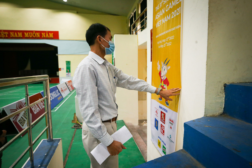 Phó Giám đốc Trung tâm Văn hóa, Thông tin và Thể thao huyện Đan Phượng, ông Nguyễn Hữu Khánh cho biết từ khi được lựa chọn là một trong những điểm tổ chức SEA Games 31, Trung tâm đã tích cực chuẩn bị cơ sở vật chất cũng như xây dựng kế hoạch tổ chức môn thi đấu Jujitsu. (Ảnh: PV/Vietnam+)