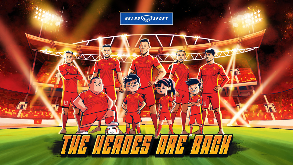 Đáng chú ý, mẫu áo mới của đội tuyển Việt Nam vừa được ra mắt bằng hình thức hoàn toàn mới trong lĩnh vực thể thao. Đó là video hoạt hình với ý tưởng chủ đề 'Người hùng trở lại.' Đây là lần đầu tiên tại châu Á, một đoạn phim hoạt hình ngắn ra mắt sản phẩm áo thi đấu bóng đá được sản xuất. (Ảnh: VFF)