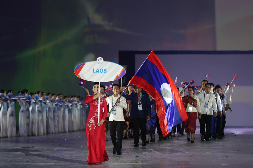 Đoàn thể thao Lào tham dự SEA Games 31 với 280 vận động viên tranh tài ở 28/40 môn. (Ảnh: Minh Sơn/Vietnam+)