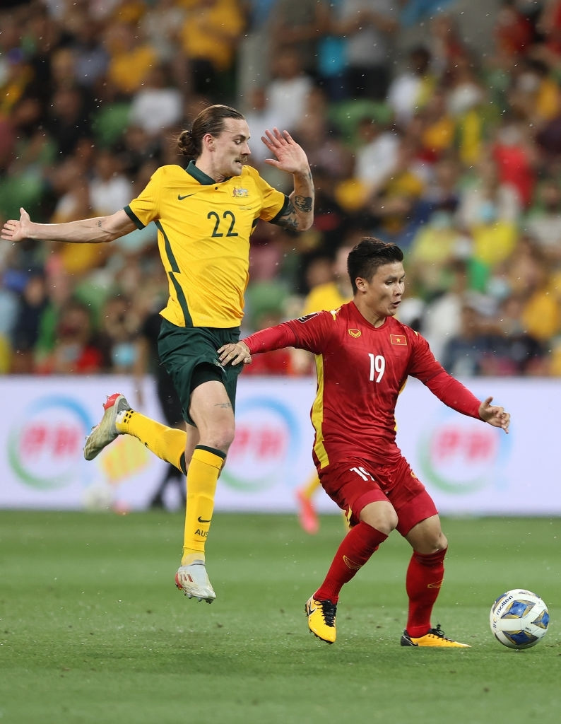 Tuy nhiên, kết quả trước đối thủ mạnh hàng đầu châu Á không thay đổi. Thậm chí, tuyển Việt Nam nhận thua đậm 0-4 trước những bàn thắng liên tiếp dù đã chỉ thua 0-1 ở trận lượt đi. (Ảnh: Getty Images)