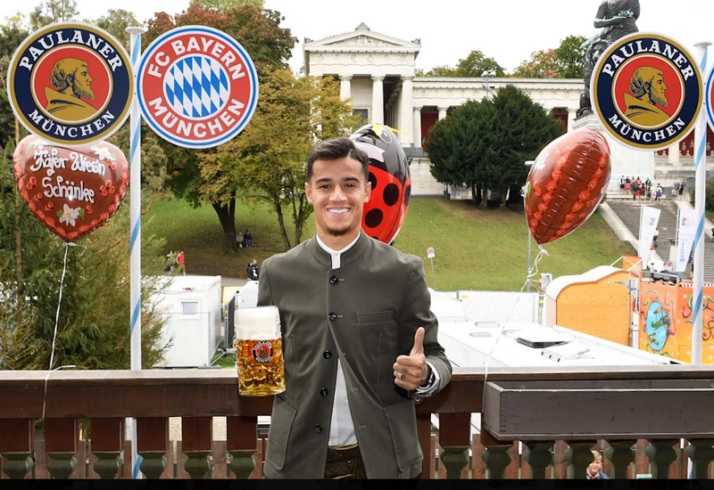 Oktoberfest đầu tiên của Coutinho. Ảnh: Nguồn Fcb.de