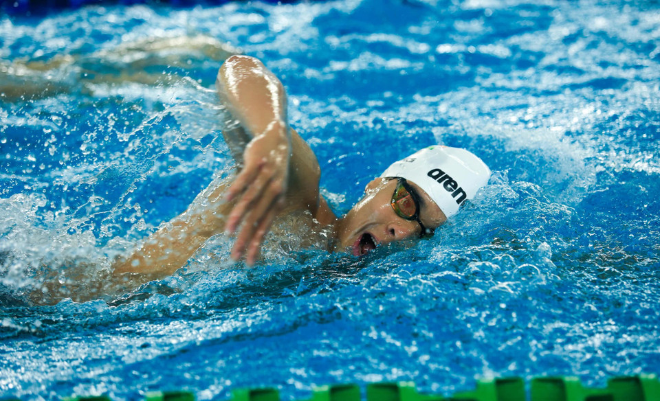 Tại SEA Games 31, đội tuyển bơi lội Việt Nam sẽ phải cạnh tranh với những đối thủ khó chịu như Thái Lan, Singapore. (Ảnh: PV/Vietnam+)