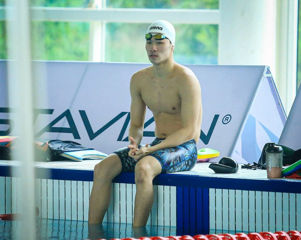 Trong khi đó, vận động viên Nguyễn Trung Nguyên (19 tuổi) hy vọng giành 2 tấm huy chương vàng ở nội dung 200m, 400m hỗn hợp sau khi đạt vị trí cao nhất ở SEA Games 30 với hai nội dung này. (Ảnh: PV/Vietnam+)