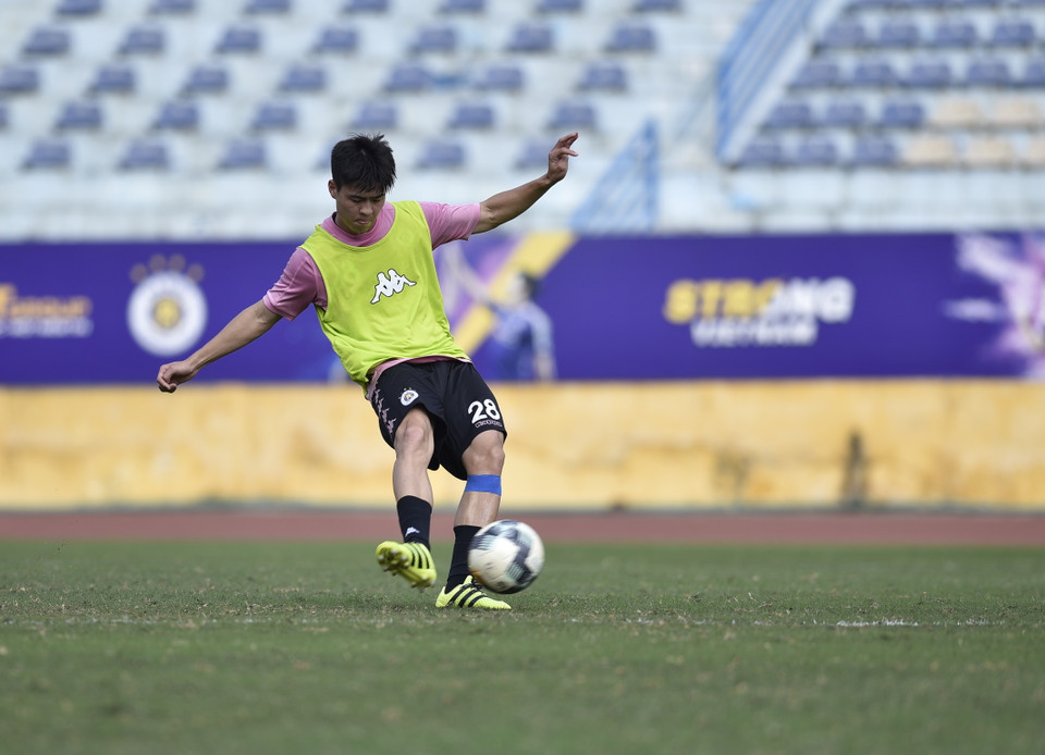 Ngoài hai trường hợp trên, Hà Nội FC hiện có đầy đủ lực lượng mạnh nhất cho trận Siêu cúp với những cầu thủ như Duy Mạnh, Văn Quyết, Đức Huy và các ngoại binh. (Ảnh: Nguyên An/Vietnam+)