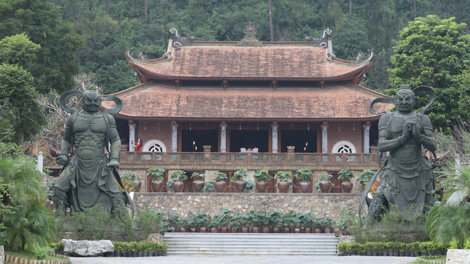 Chùa Địa Tạng Phi Lai nằm ở thôn Ninh Trung, xã Liêm Sơn, huyện Thanh Liêm đang dần trở thành điểm nhấn về du lịch tâm linh ở Hà Nam. (Ảnh: Phan Lâm/Vietnam+)