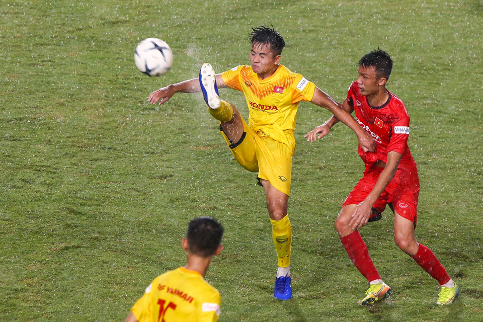 Tuy nhiên, trận đấu vẫn kết thúc với tỷ số 5-1 cùng thế trận hấp dẫn. (Ảnh: Phúc Tá/Vietnam+)