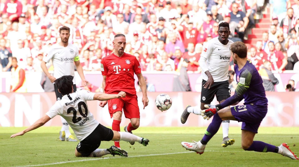 Ribery đã có pha lập công trong trận đấu cuối cùng của mình cho Bayern tại Bundesliga