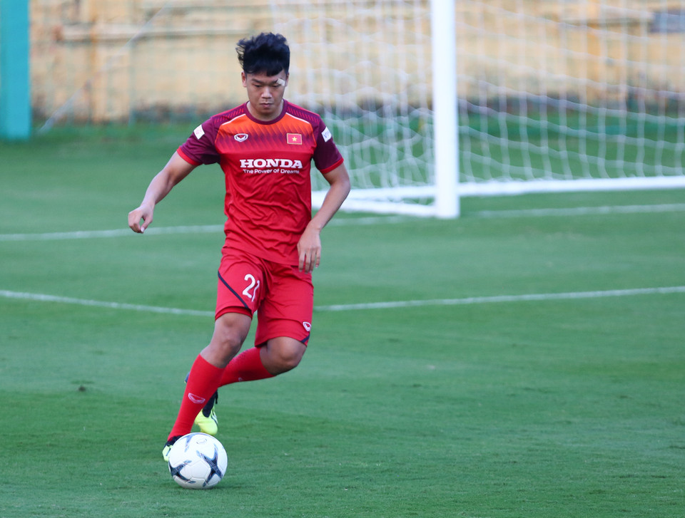 Với việc nhóm cầu thủ Hà Nội FC và Quảng Nam hội quân đầy đủ, tuyển Việt Nam hiện chỉ còn thiếu Công Phượng và Đoàn Văn Hậu chưa thể tập trung vì còn thi đấu tại Châu Âu. (Ảnh: Nguyên An)