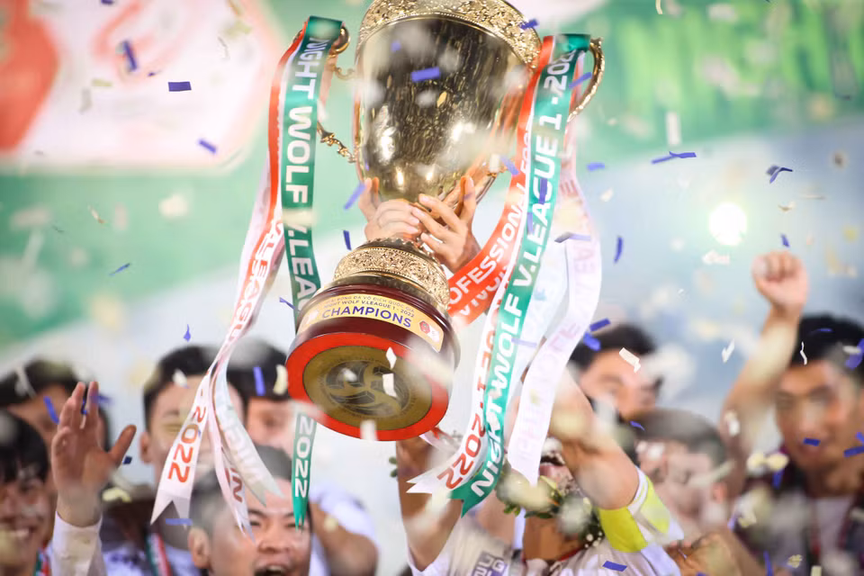 Chính thức giành chức vô địch, Hà Nội FC có thể tập trung tối đa cho đấu trường Cúp Quốc gia 2022 sau khi đã vào tới vòng bán kết. (Ảnh: PV/Vietnam+)