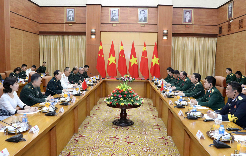 Quang cảnh hội đàm. (Ảnh: Văn Điệp/TTXVN)