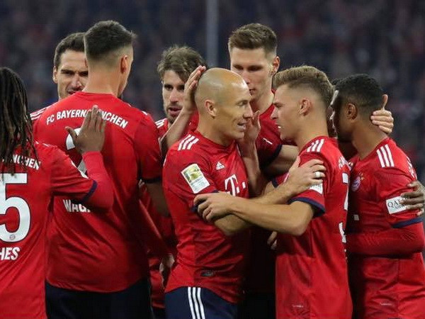 Bàn thắng phút 48 khiến các cầu thủ Bayern nghĩ sẽ phá đi sự bế tắc....(Nguồn: fcb.de)