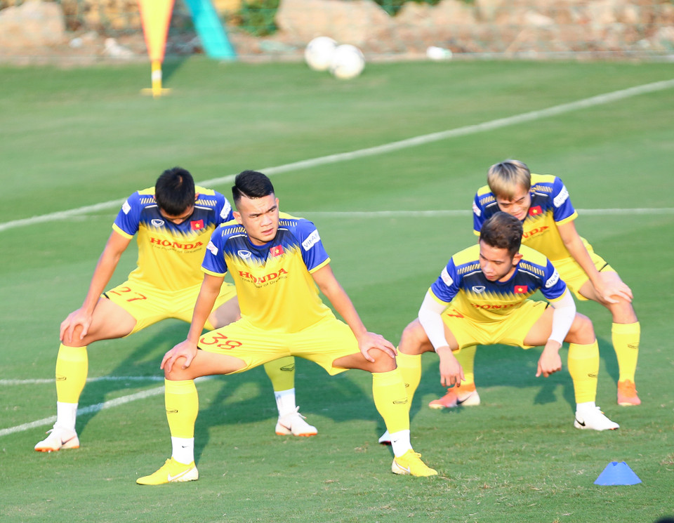 Sau mùa giải 2019, các tuyển thủ chưa có được thể trạng tốt nhất nên ban huấn luyện đề cao việc tập phục hồi thể lực. (Ảnh: Nguyên An)