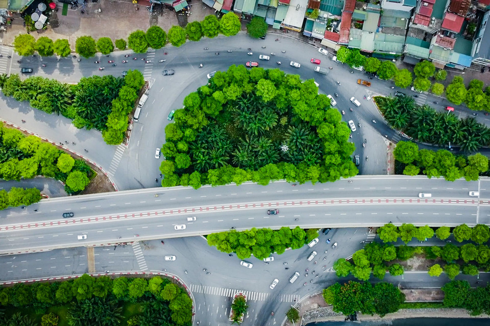 Việc trồng nhiều cây xanh trên địa bàn Thủ đô không chỉ giúp cho không khí trong lành hơn mà còn làm bóng mát ngăn chặn ánh nắng chói chang của mùa Hè. (Ảnh: Hoài Nam/Vietnam+)