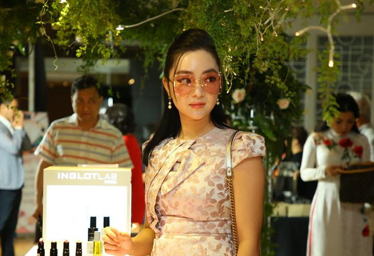 Người đẹp Ngọc Lan tại "Welcome to Inglot's Land" (Ảnh: Nam An/Vietnam+)