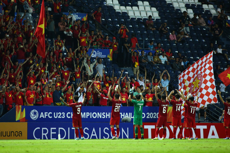 Một điểm giành được không phải kết quả quá tệ với U23 Việt Nam. Trước mắt đoàn quân huấn luyện viên Park Hang-seo sẽ là hai đối thủ khó chịu U23 Jordan và U23 Triều Tiên. (Ảnh: Nguyên An/Vietnam+)