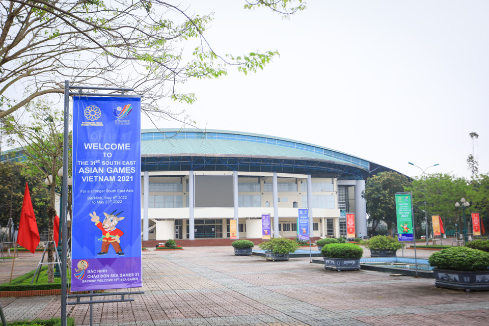 Theo đó, nhà thi đấu tỉnh Bắc Ninh đăng cai môn boxing và kickboxing từ ngày 6 đến 22/5. (Ảnh: PV/Vietnam+)