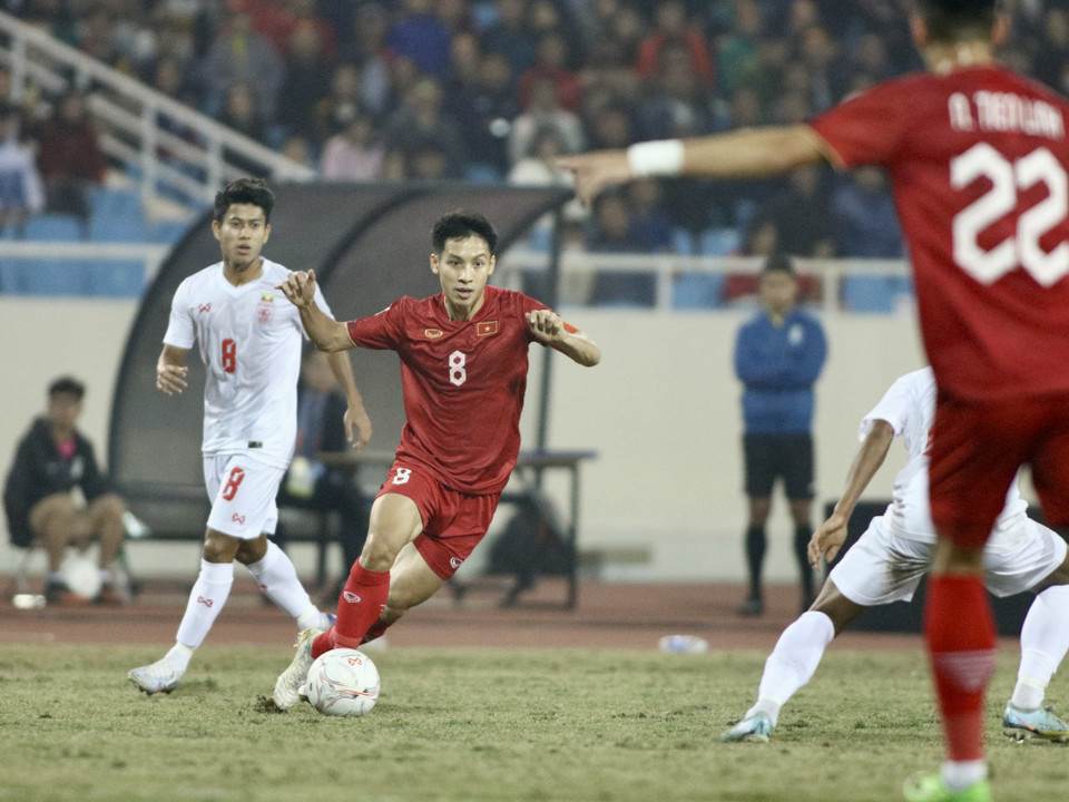 Đội tuyển Việt Nam sẽ đá bán kết lượt đi AFF Cup 2022 với Indonesia trên sân khách Bung Karno vào ngày 6/1 sắp tới. (Ảnh: PV/Vietnam+)